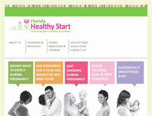 Tablet Screenshot of healthystartflorida.com